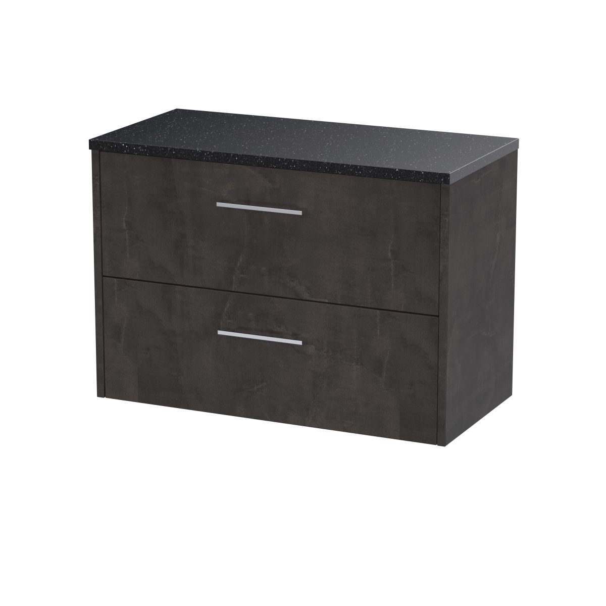 800mm Wall Hung 2 Drawer Vanity & Worktop - Image 1