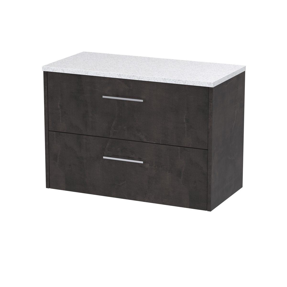 800mm Wall Hung 2 Drawer Vanity & Worktop - Image 1