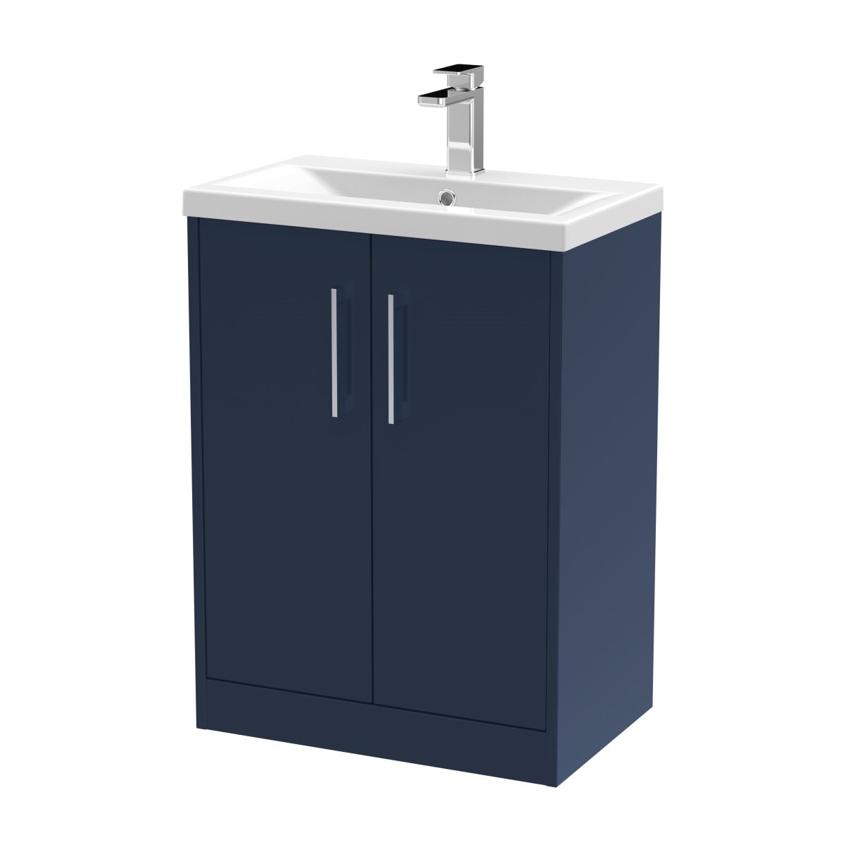 600mm Floor Standing 2-Door Vanity & Basin 1 - Image 1