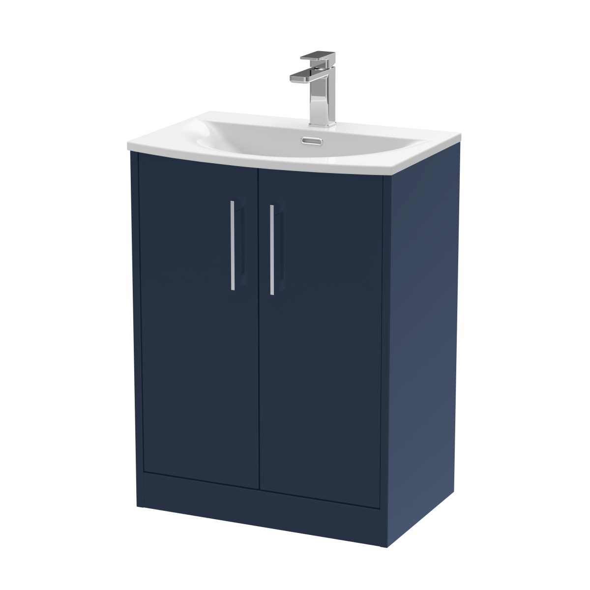 600mm Floor Standing 2-Door Vanity & Basin 4 - Image 1