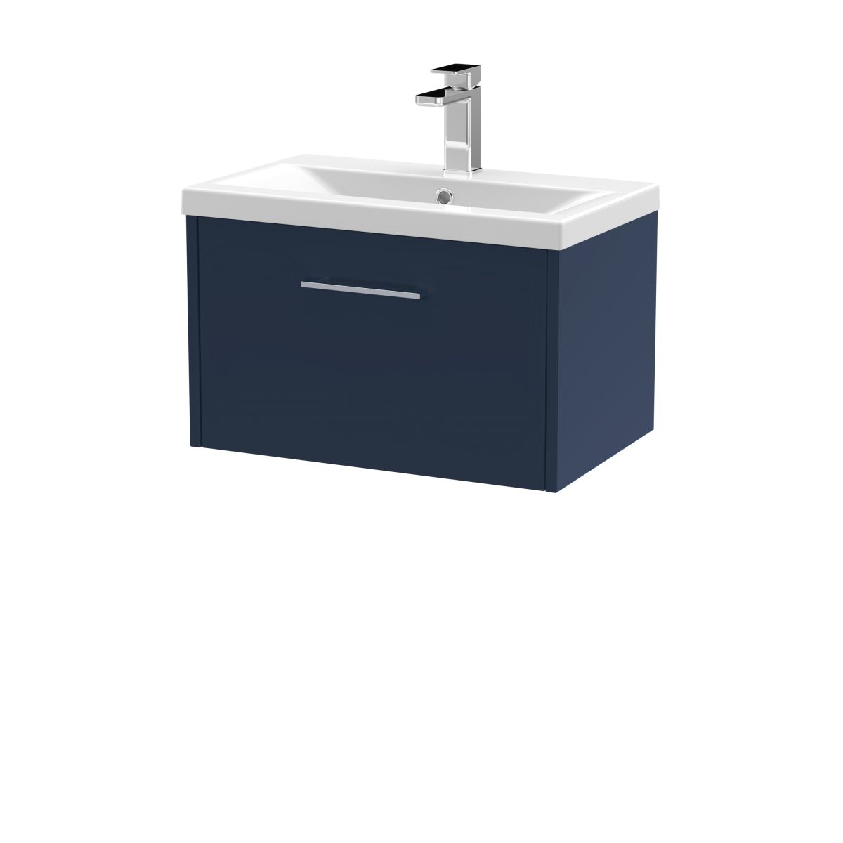 600mm Wall Hung Single Drawer Vanity & Basin 1 - Image 1