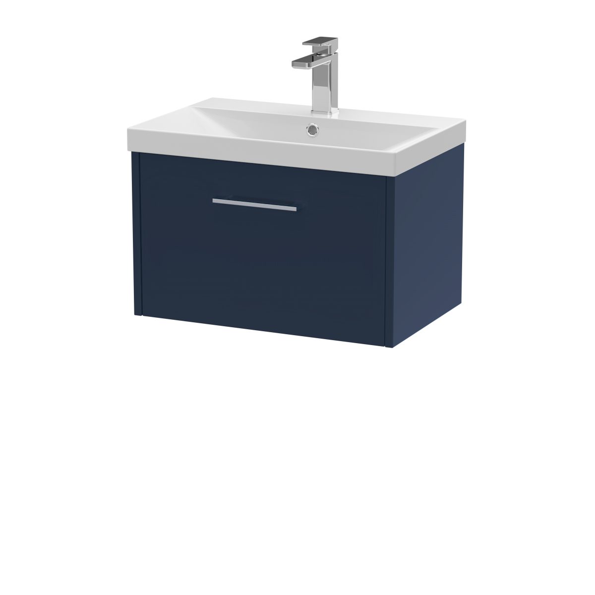 600mm Wall Hung Single Drawer Vanity & Basin 3 - Image 1