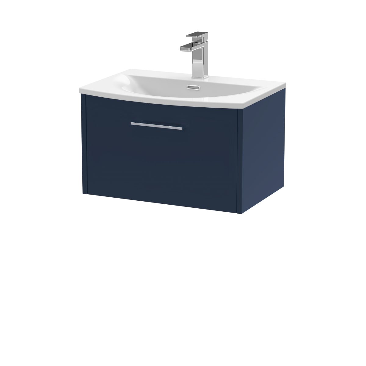 600mm Wall Hung Single Drawer Vanity & Basin 4 - Image 1