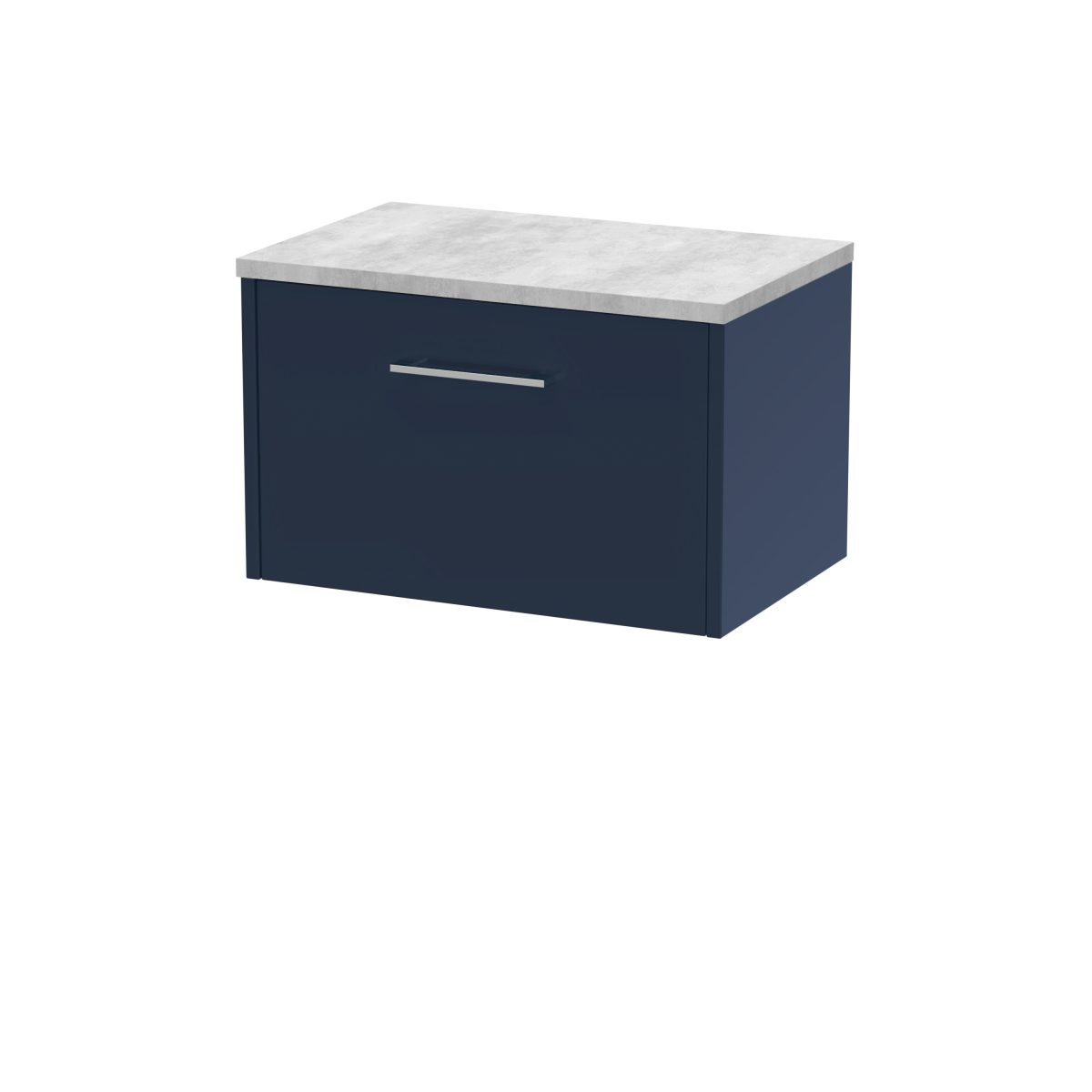 600mm Wall Hung Single Drawer Vanity & Laminate Worktop - Image 1