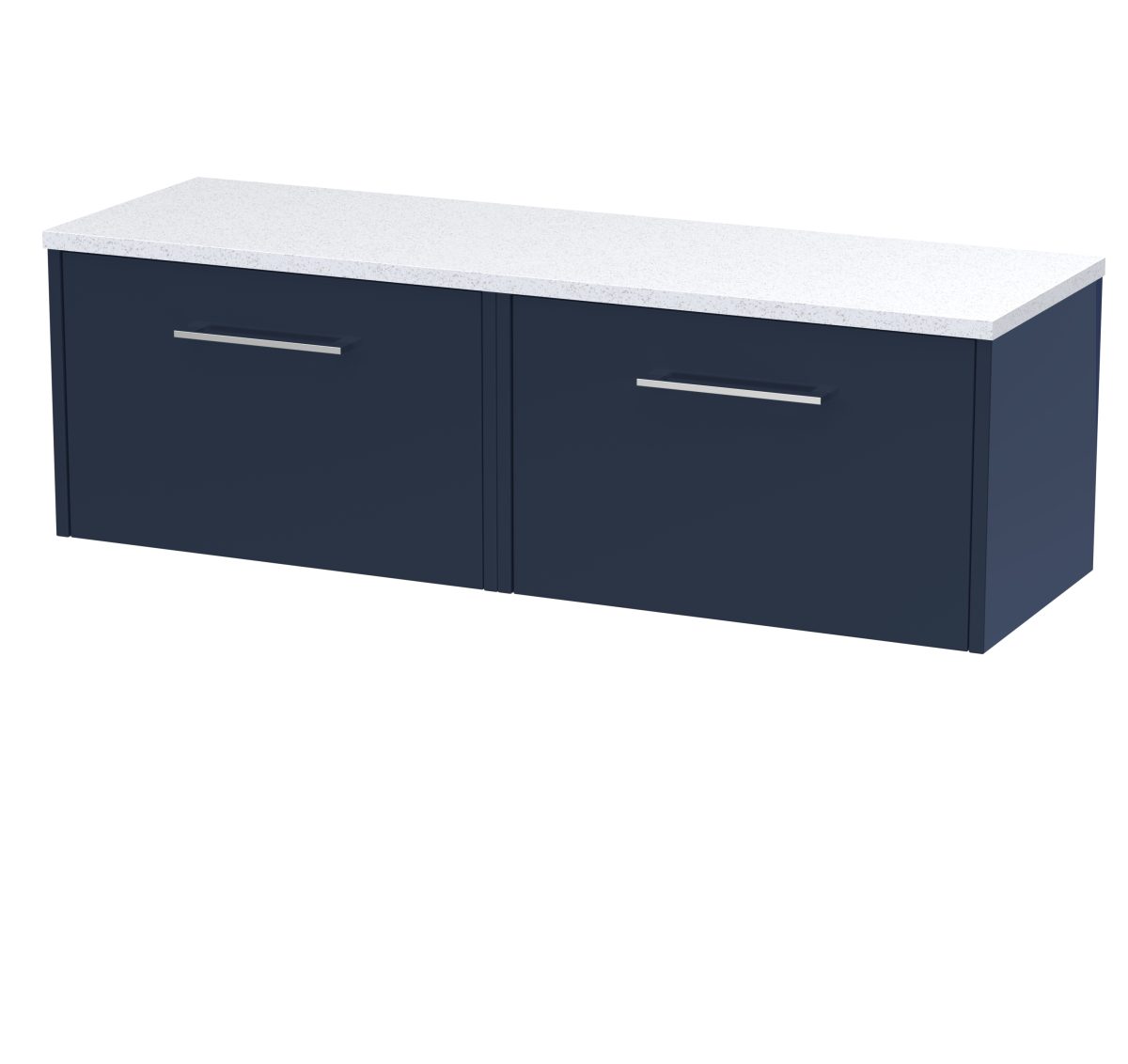 1200 Wall Hung 2-Drawer Vanity & Laminate Worktop - Image 1