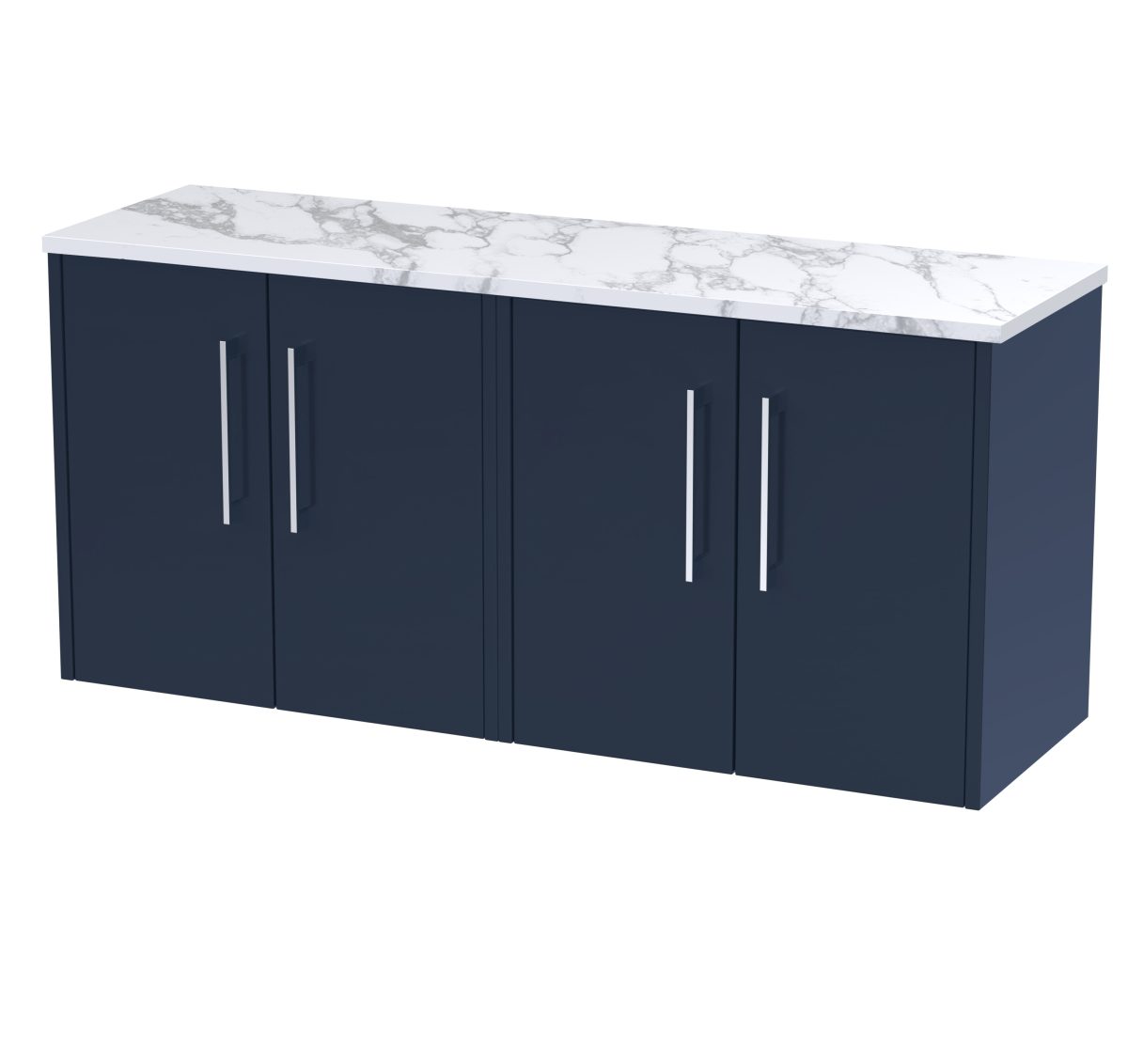 1200 Wall Hung 4-Door Vanity & Laminate Worktop - Image 1
