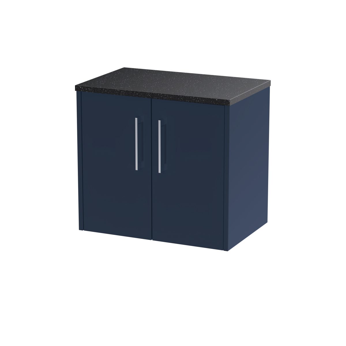 600mm Wall Hung 2-Door Vanity & Laminate Worktop - Image 1