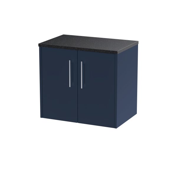 600mm Wall Hung 2-Door Vanity & Laminate Worktop