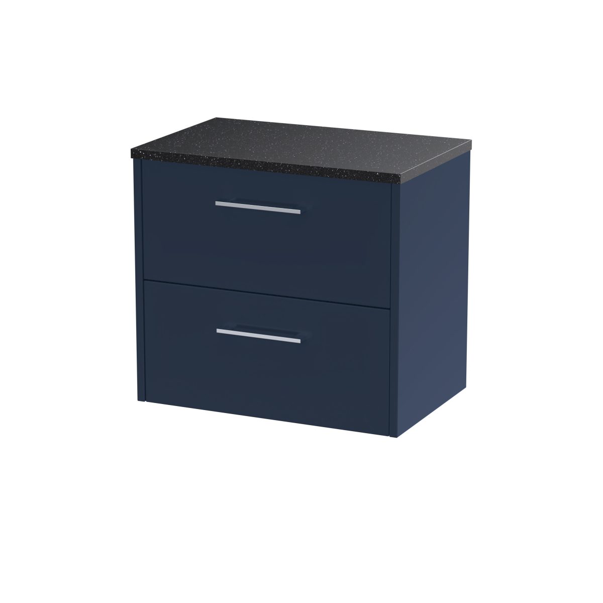 600mm Wall Hung 2-Drawer Vanity & Laminate Worktop - Image 1