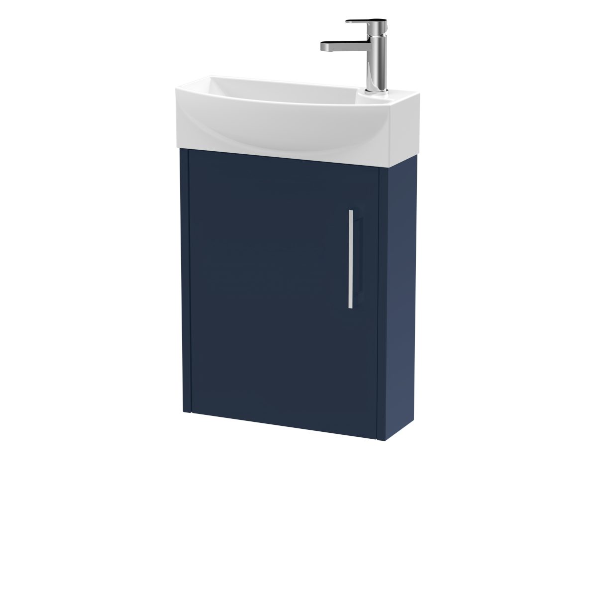 440mm Wall Hung 1-Door Unit & 1TH Basin LH - Image 1