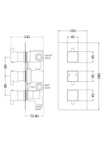 Triple Thermostatic Shower Valve With Diverter - Image 2