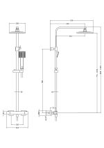 Square Thermostatic Bar Valve & Shower Kit - Image 3