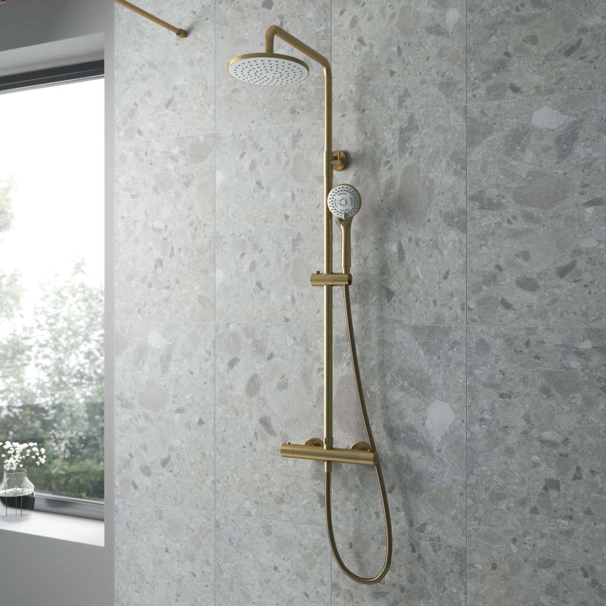 Round Thermostatic Bar Valve & Shower Kit - Image 2