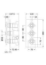 Triple Thermostatic Shower Valve With Diverter - Image 2