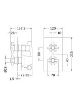 Twin Thermostatic Shower Valve - Image 2
