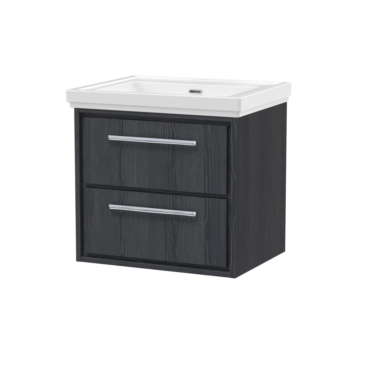 600mm Wall Hung 2-Drawer Vanity with Basin - 0 Tap Hole - Image 1