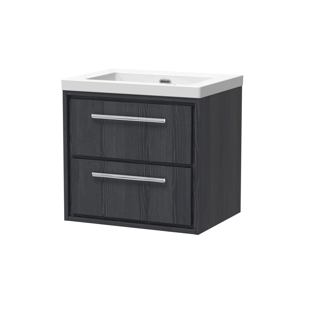 600mm Wall Hung 2-Drawer Vanity with Basin - 0 Tap Hole - Image 1