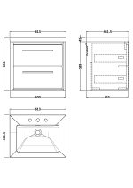 600mm Wall Hung 2-Drawer Vanity with Basin - 3 Tap Hole - Image 2