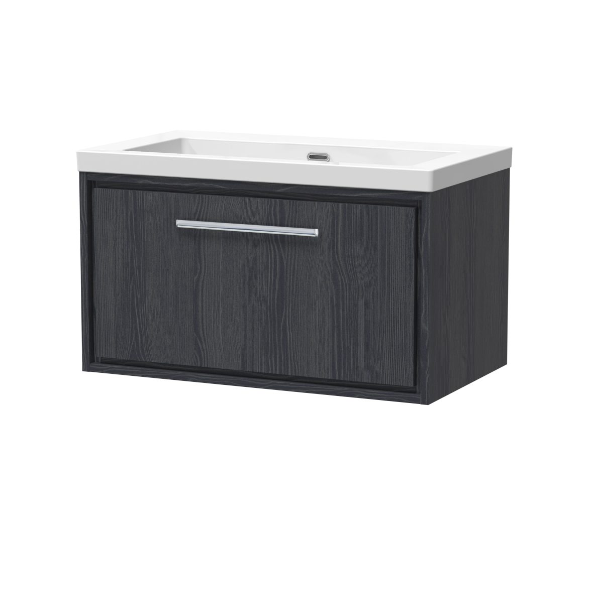 800mm Wall Hung Single Drawer Vanity with Basin - 0 Tap Hole - Image 1