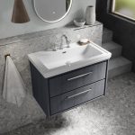 800mm Wall Hung 2-Drawer Vanity with Basin - 3 Tap Hole - Image 2