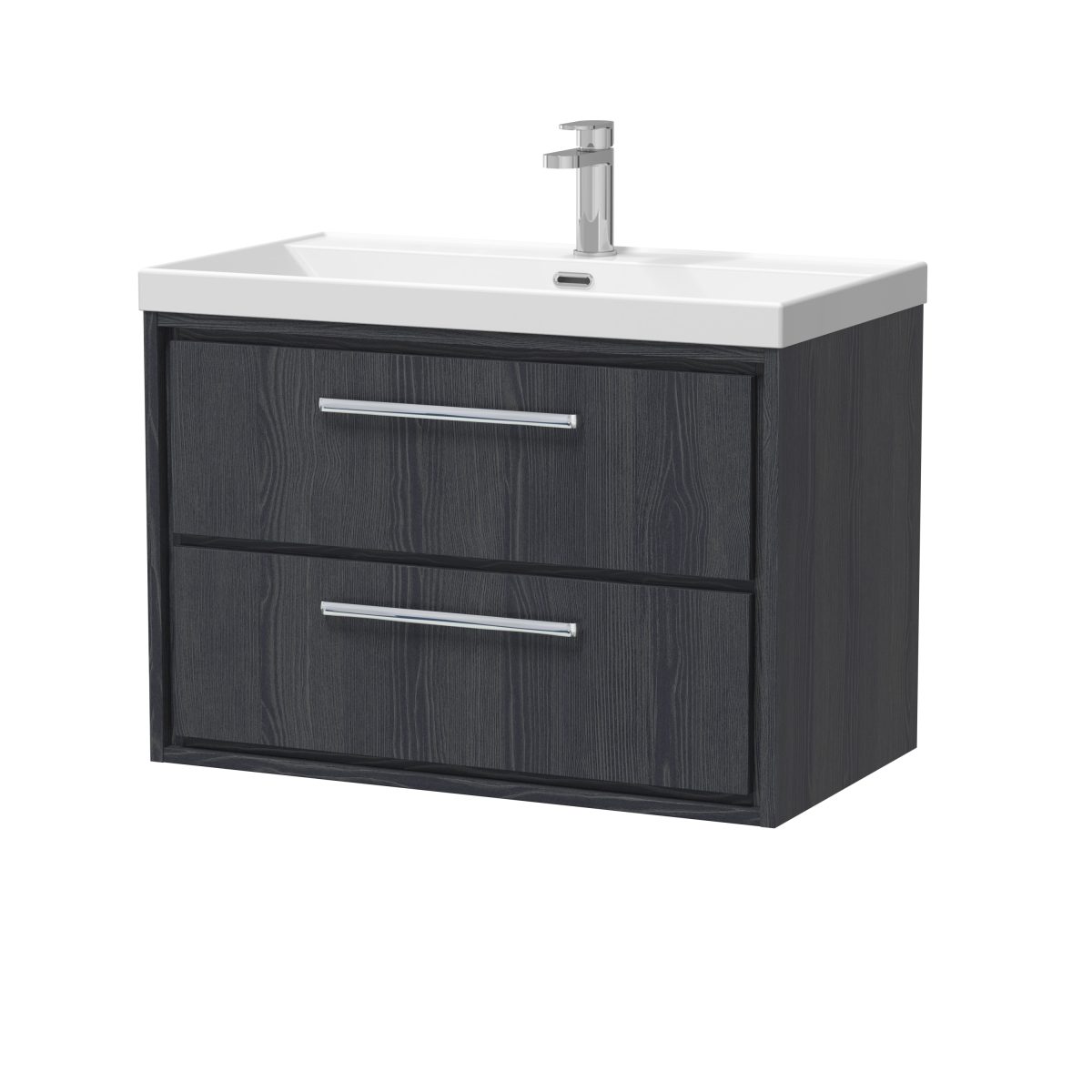 800mm Wall Hung 2-Drawer Vanity with Basin - 1 Tap Hole - Image 1