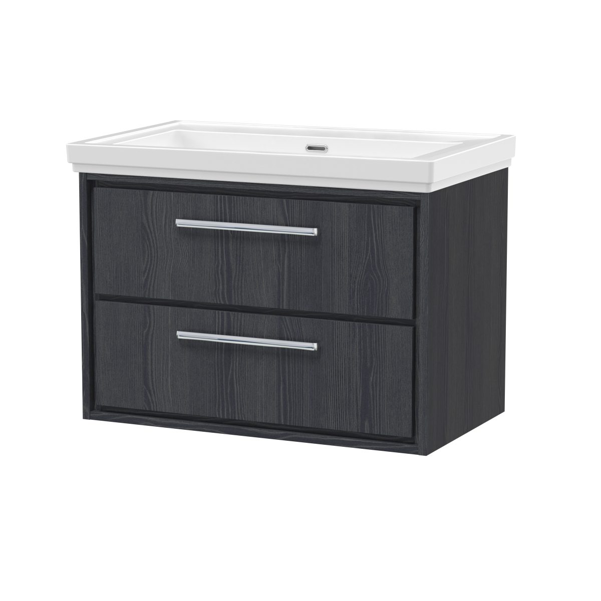 800mm Wall Hung 2-Drawer Vanity with Basin - 0 Tap Hole - Image 1