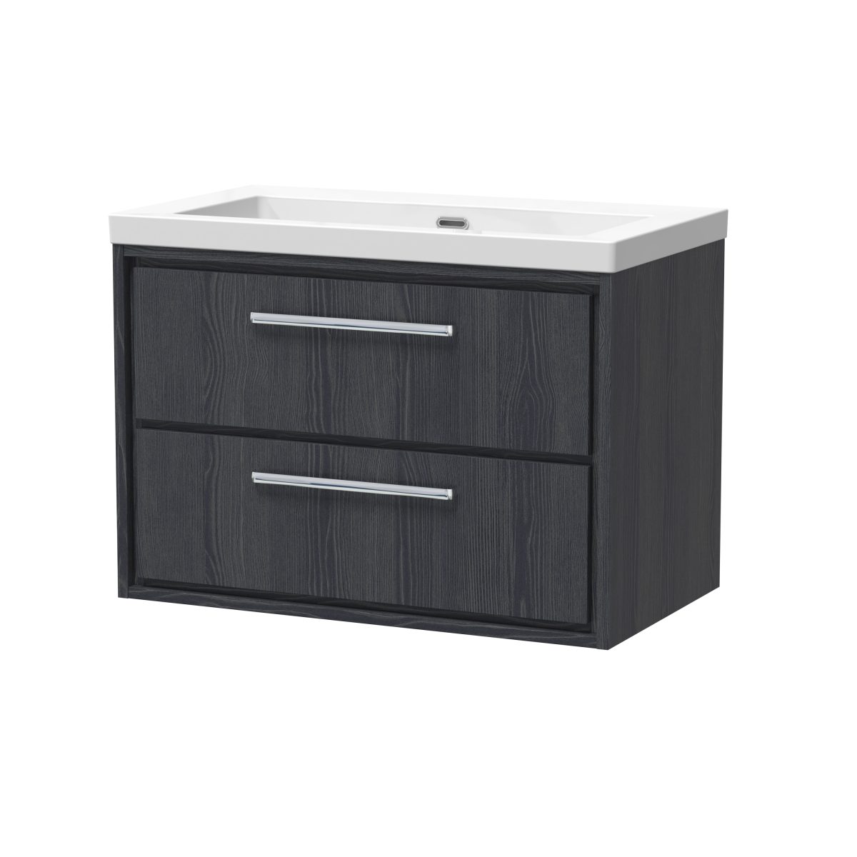 800mm Wall Hung 2-Drawer Vanity with Basin - 0 Tap Hole - Image 1