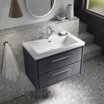 800mm Wall Hung 2-Drawer Vanity with Basin - 1 Tap Hole - Image 2
