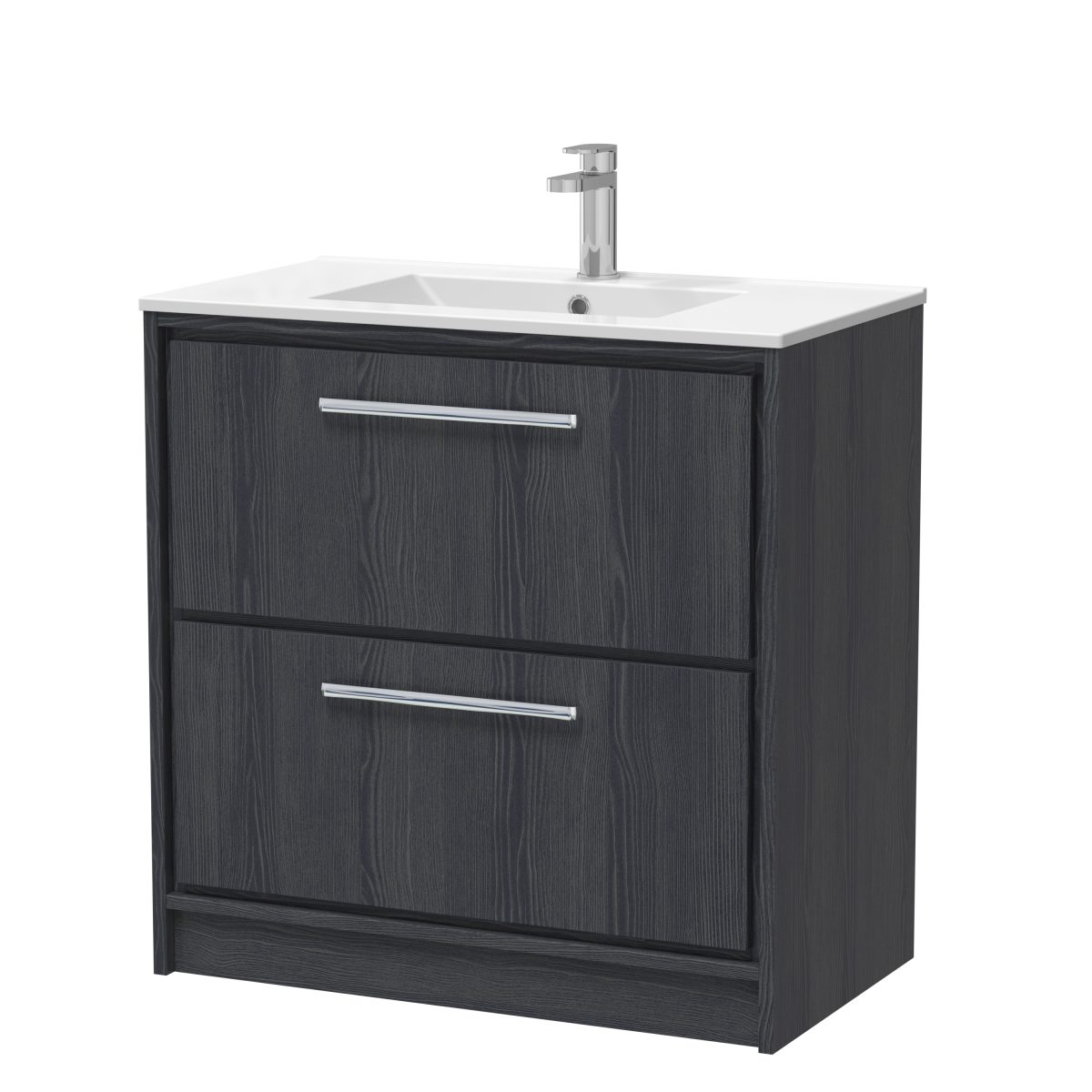 800mm Floor Standing 2-Drawer Vanity with Basin - 1 Tap Hole - Image 1