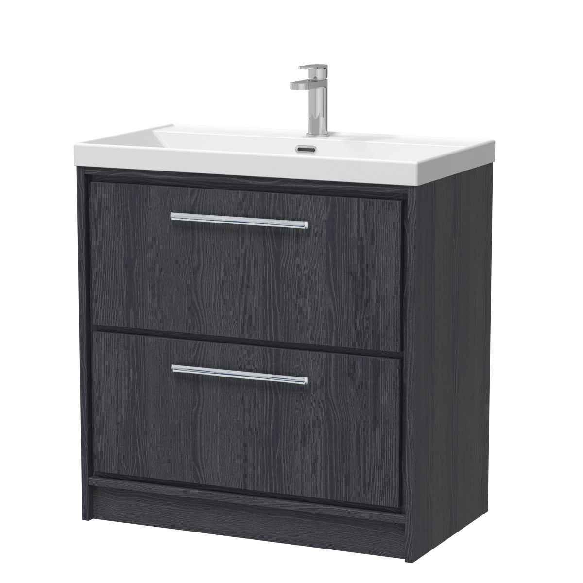 800mm Floor Standing 2-Drawer Vanity with Basin - 1 Tap Hole - Image 1