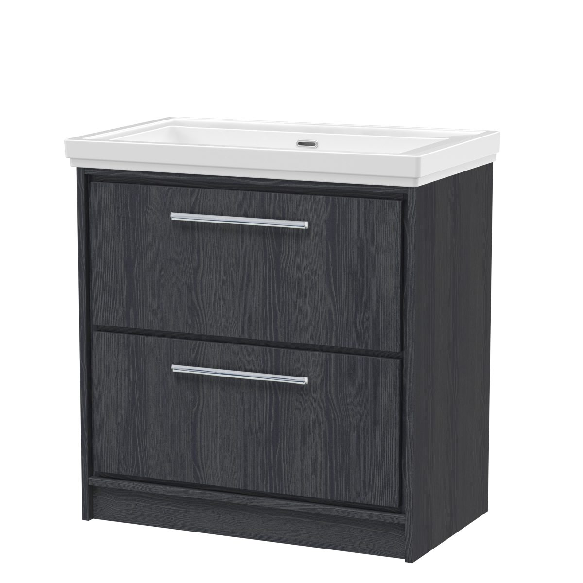 800mm Floor Standing 2-Drawer Vanity with Basin - 0 Tap Hole - Image 1