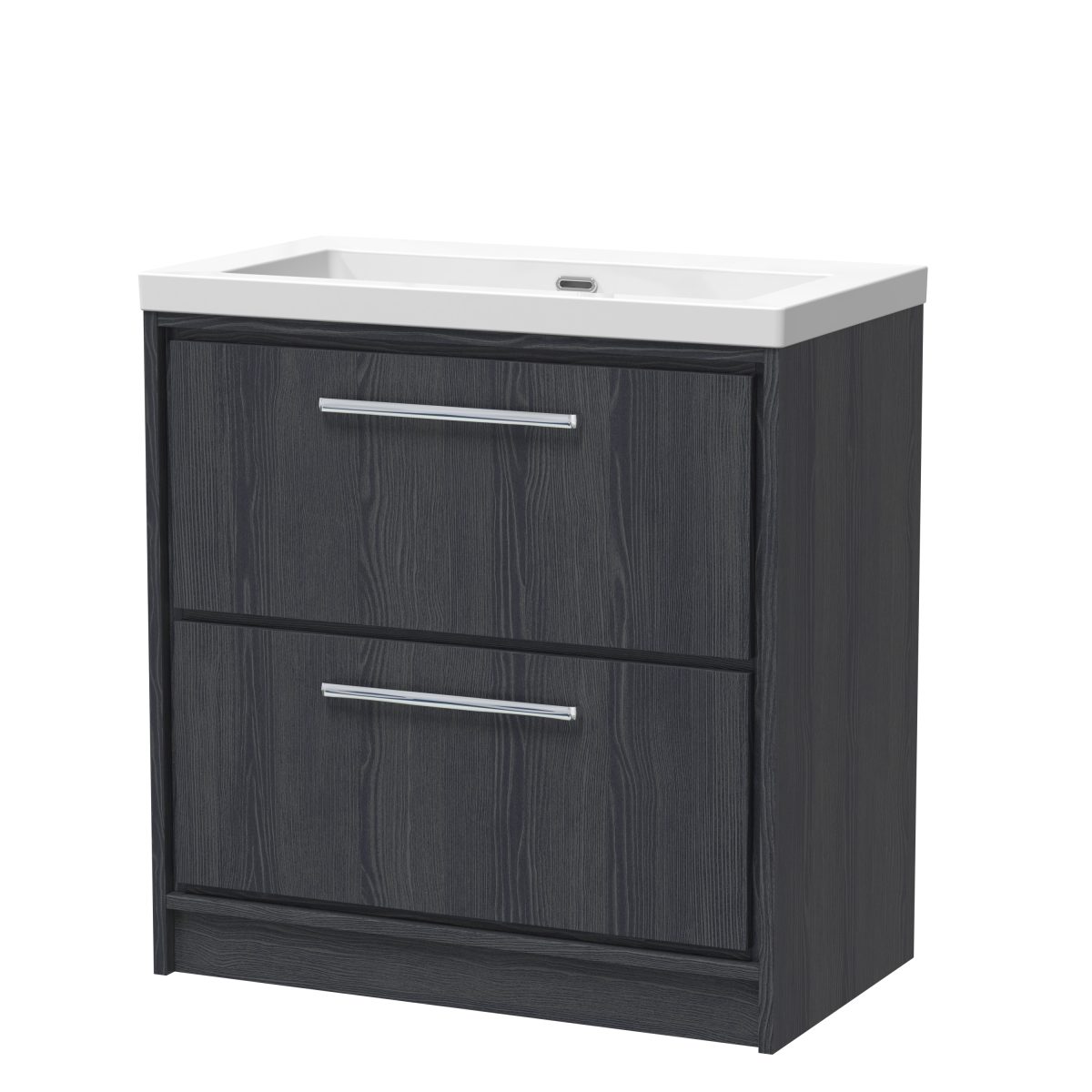 800mm Floor Standing 2-Drawer Vanity with Basin - 0 Tap Hole - Image 1