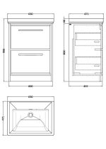 600mm Floor Standing 2-Drawer Vanity with Basin - 0 Tap Hole - Image 2