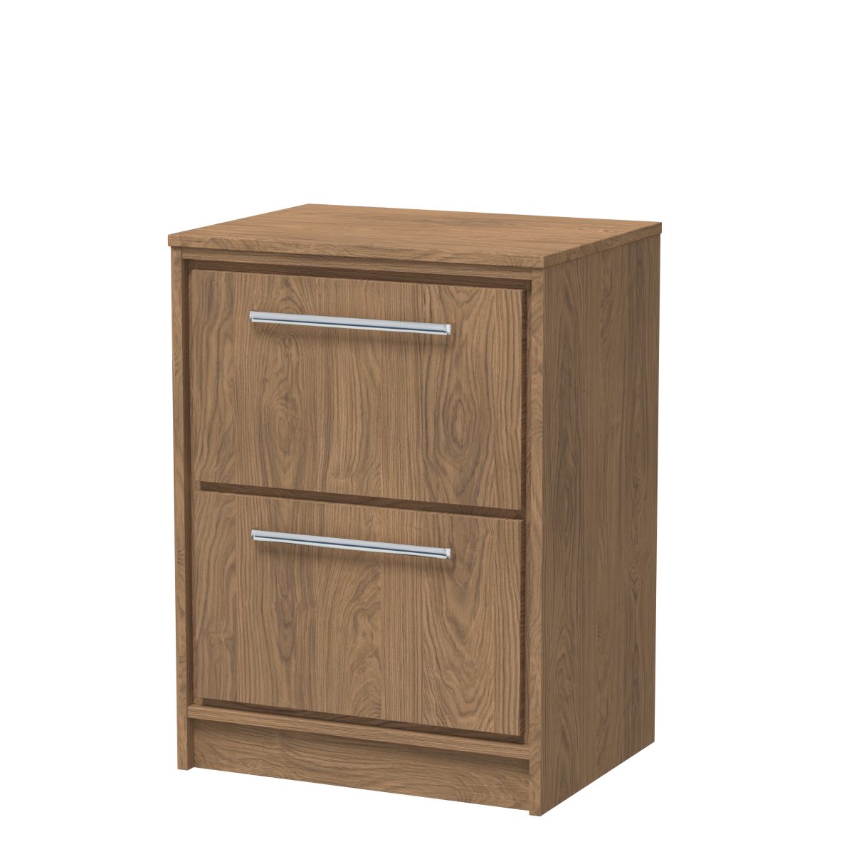 600mm Floor Standing 2-Drawer Vanity with Worktop - Image 1
