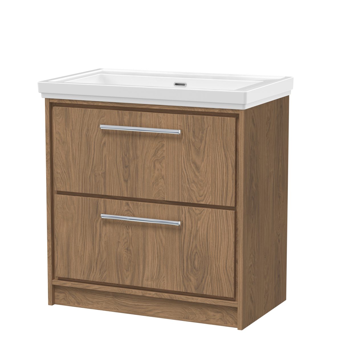 800mm Floor Standing 2-Drawer Vanity with Basin - 0 Tap Hole - Image 1