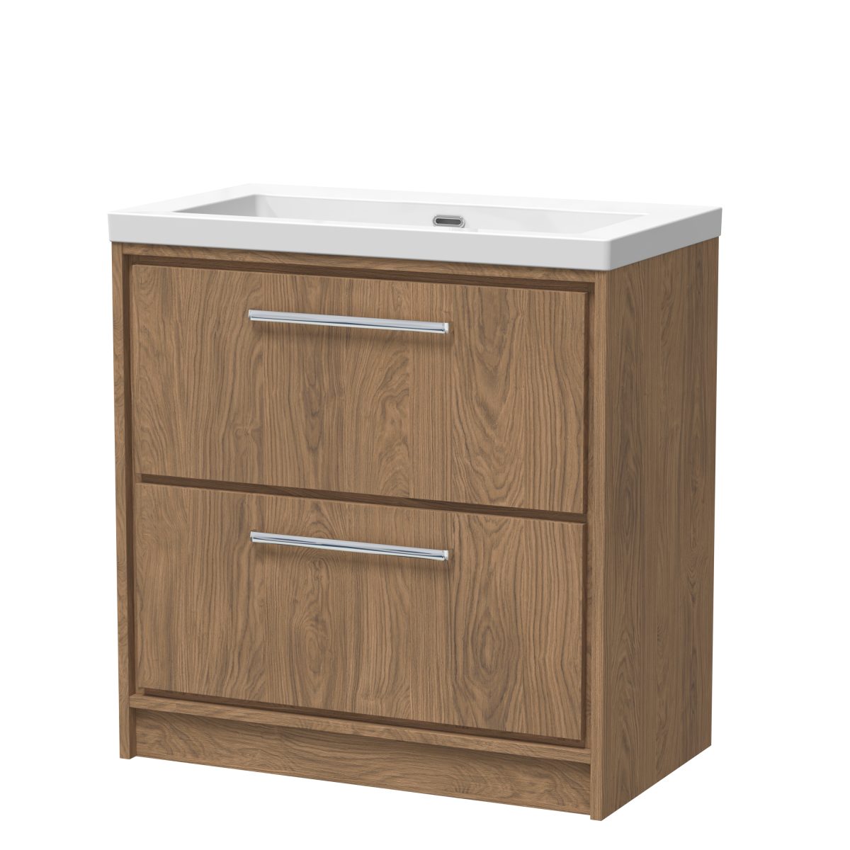800mm Floor Standing 2-Drawer Vanity with Basin - 0 Tap Hole - Image 1