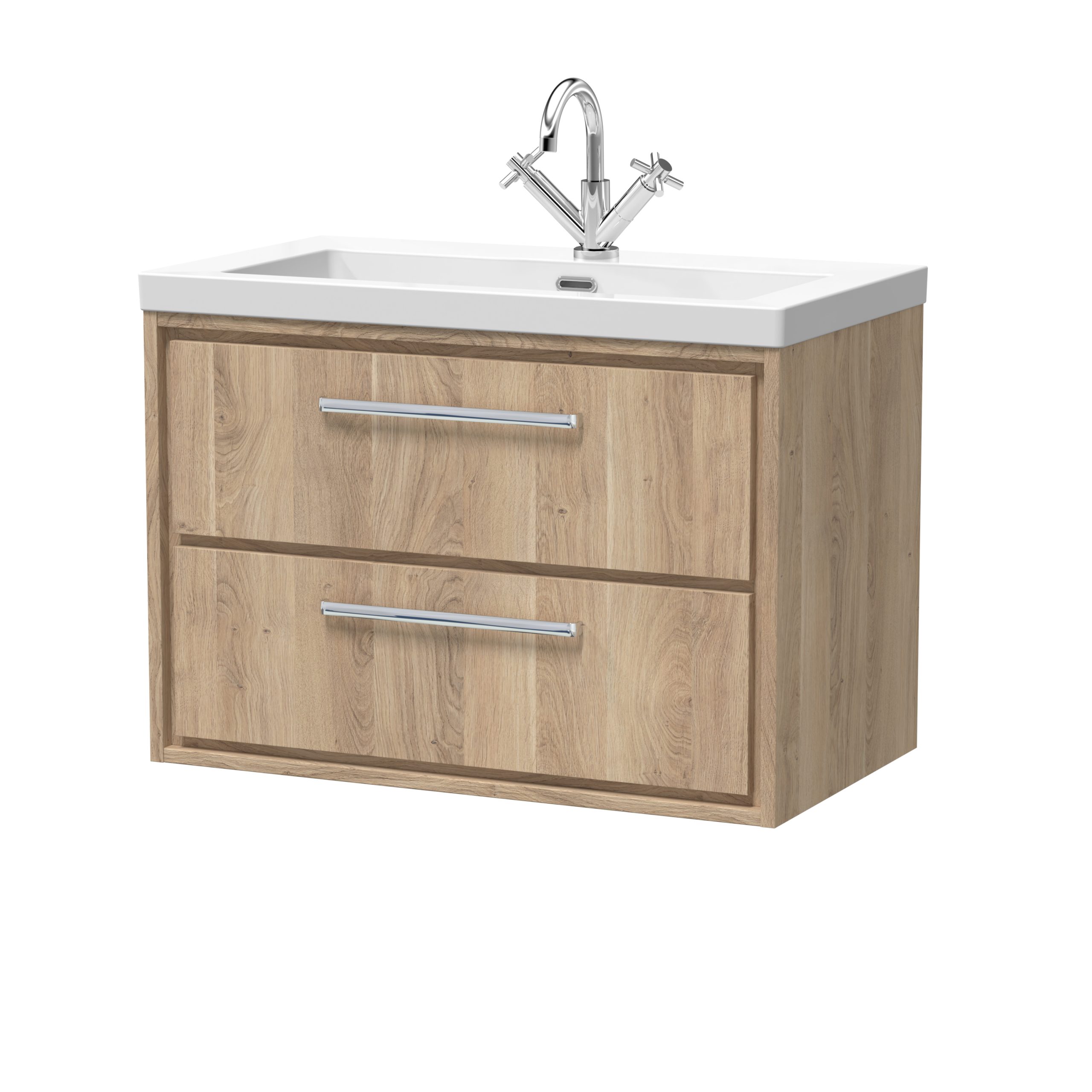 lil3026l_furn_v1_co1.jpg 800mm Wall Hung 2-Drawer Vanity with Basin - 1 Tap Hole - Image 1