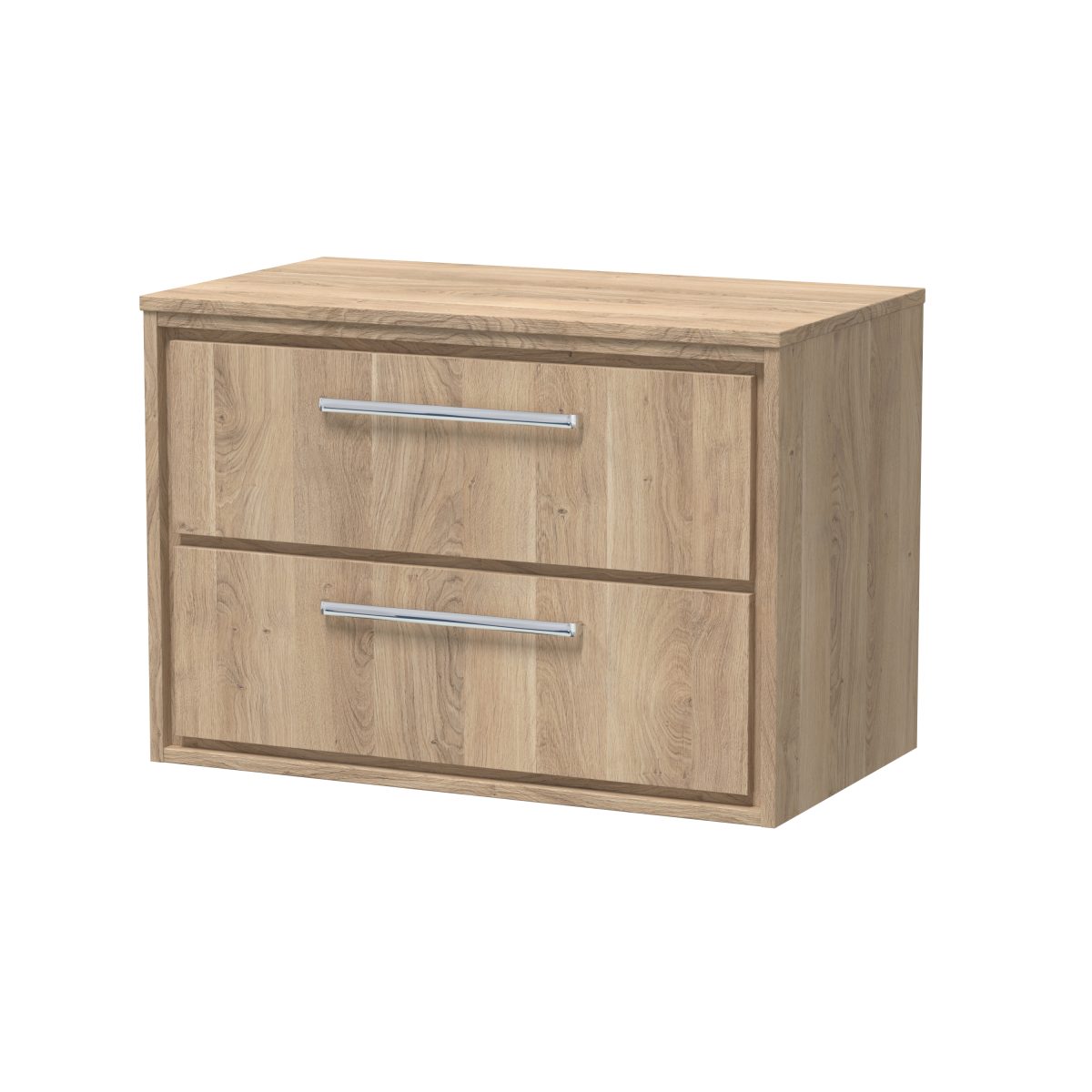 800mm Wall Hung 2-Drawer Vanity with Worktop - Image 1