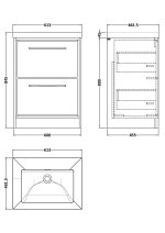 600mm Floor Standing 2-Drawer Vanity with Basin - 0 Tap Hole - Image 2