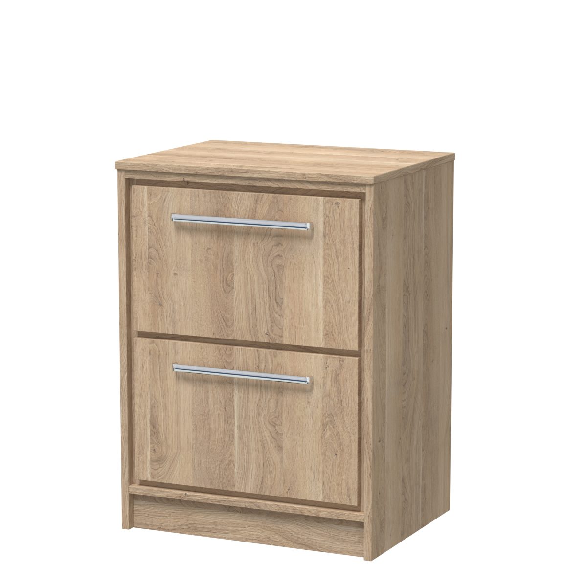 600mm Floor Standing 2-Drawer Vanity with Worktop - Image 1