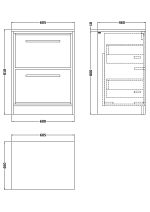 600mm Floor Standing 2-Drawer Vanity with Worktop - Image 2