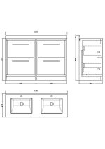 1200mm Floor Standing 4-Drawer Vanity with Marble Worktop Basin - Image 2