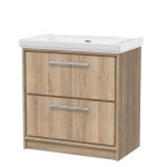 800mm Floor Standing 2-Drawer Vanity with Basin - 0 Tap Hole