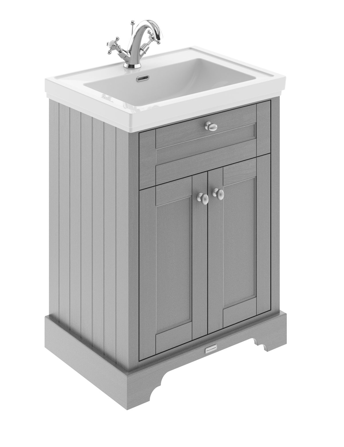 600mm 2-Door Vanity & Classic Basin 1TH - Image 1