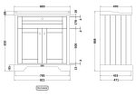 800mm Cabinet & Basin (1TH) - Image 3