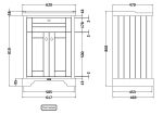 600mm Cabinet & Basin (3TH) - Image 4