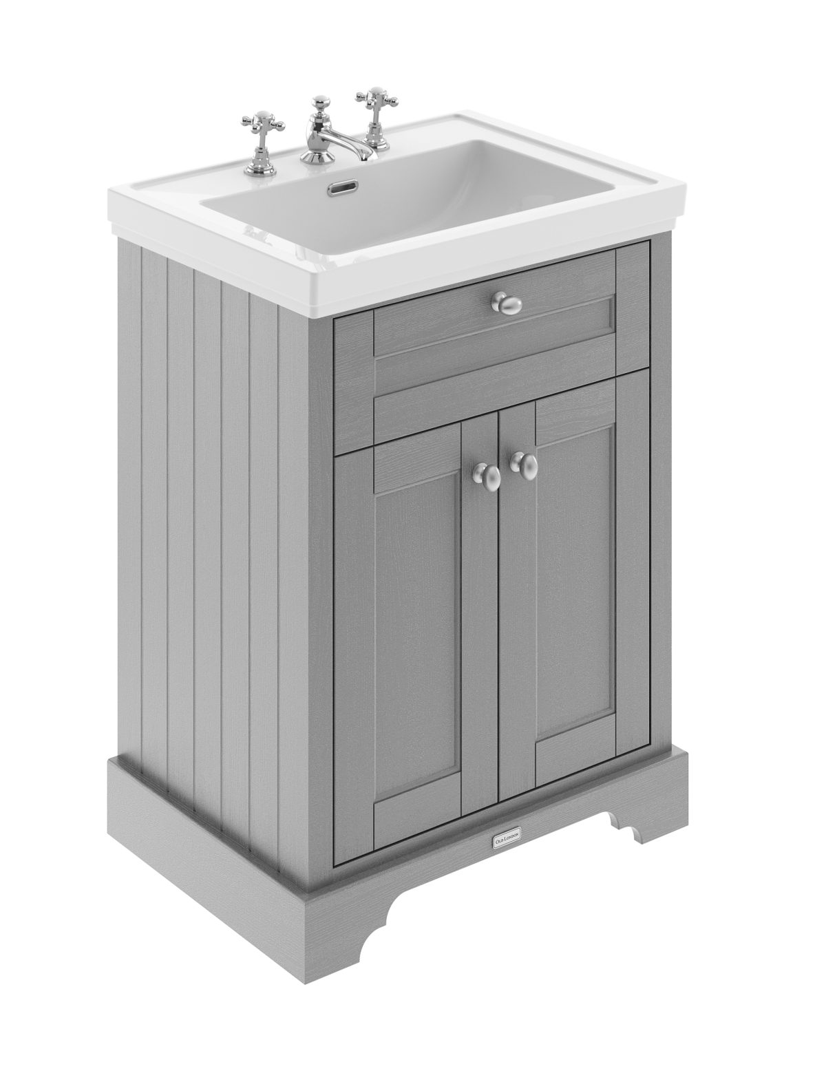 600mm 2-Door Vanity & Classic Basin 3TH - Image 1