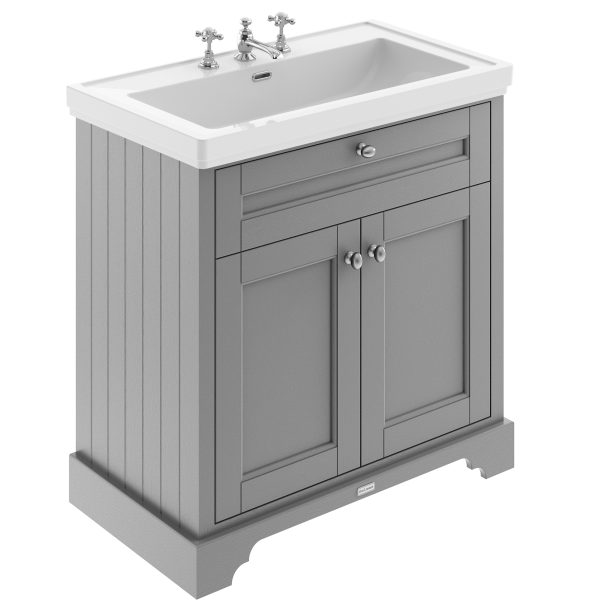 800mm 2-Door Vanity & Classic Basin 3TH