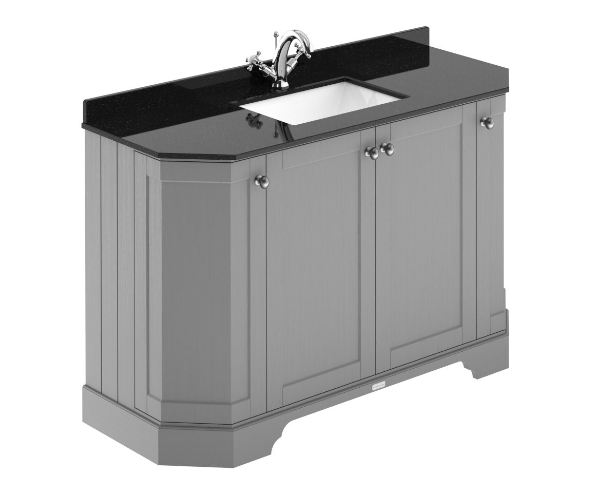 1200mm 4-Door Angled Unit & Marble Top 1TH - Image 1