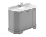 1000mm 4-Door Angled Unit & Marble Top 1TH